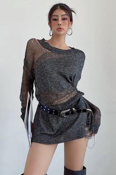 Item Type: TopMaterial: PolyesterCollar: Boat NeckSleeve Length: Long SleeveColor: Gray. BlackSize: S.M Size(cm) Clothing Length Bust Shoulder Width Sleeve Length S 81 104+ 61 51 M 83 108+ 62 52 Rhinestone Dress, Dress Satin, Knitted Top, Bandage Dress, Mesh Dress, Velvet Dress, Satin Dresses, Boat Neck, Dress Fabric