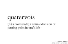 the words quatervois are written in black and white on a white background