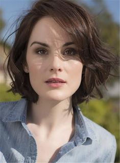 Square Face Hairstyles, Michelle Dockery, Wavy Haircuts, Square Face, Hair 2018, Short Wavy Hair, Round Face Haircuts, Short Hairstyle