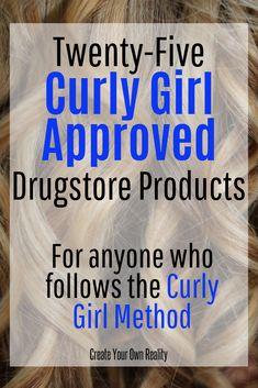 If you follow the curly girl method and are looking for some affordable curly hair products, check out this post! Here are twenty-five curly girl approved products you can find at your drugstore! The Curly Girl Method, Drugstore Products, Natural Hair Treatments, Curly Hair Products, Create Your Own Reality, Beauty Products Drugstore