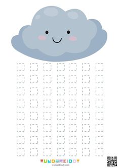 a cloud with a smile on it's face is in the middle of a crossword