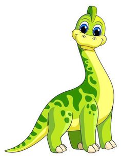 a green and yellow dinosaur with big blue eyes sitting in front of a white background