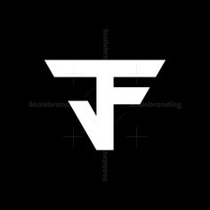 the letter f is made up of white letters on a black background with an arrow