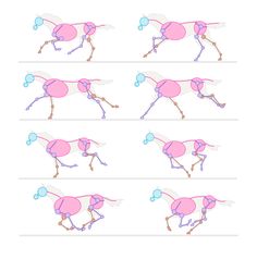 the animation shows how to draw an animal with different shapes and sizes, including dots