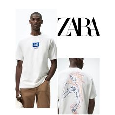 Zara Contrast Patch T-Shirt Nwt Size M Armpit To Armpit 22 Inch Round Neck T-Shirt With Short Sleeves. Contrasting Patch Appliqu At Chest And Contrast Prints At Back. Oyster White | 6224/326 Choose A Size Zara T Shirt Men, Trendy White Zara T-shirt, White Zara T-shirt With Letter Print, Zara White T-shirt For Streetwear, White Letter Print T-shirt By Zara, Zara White T-shirt With Letter Print, Zara Tops With Graphic Print And Relaxed Fit, Summer Graphic Tee Shirt With Branding, Summer Graphic Tee With Branding