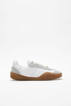 Lace-up sneakers Sporty Calf Leather Sneakers With Vulcanized Sole, Sporty High-top Sneakers With Vulcanized Sole In Calf Leather, White Suede Custom Sneakers With Leather Sole, White Custom Suede Sneakers With Leather Sole, Sporty High-top Sneakers With Contrast Sole In Calf Leather, Sporty Lace-up High-top Sneakers In Calf Leather, White Luxury Suede Sneakers, Luxury White Suede Sneakers, Low-top Calf Leather Sneakers With Laces