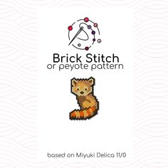 "Brick stitch pattern (or peyote pattern) Detailed and acurate beading pattern to make a beautiful beaded object such as - earrings - pendant - keychain - charm - toy - decoration    You can use Miyuki Delica beads 11/0 size or any other calibrated seed beads. Color number: 7 Approximate size of ready-made item (based on Miyuki Delica seed beads 11/0): 1.16\" x 1.75\" Size may vary depend on beads you use PDF file contains: -Detailed brick stitch or peyote design -Palette and number of bead colo Diy Seed Bead Earrings, Pendant Keychain, Miyuki Delica Beads, Design Palette, Brick Stitch Earrings, Brick Stitch Pattern, Keychain Charm, Color Number, Number 7