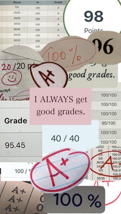 several different types of paper with numbers and symbols