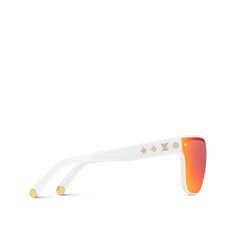 LOUIS VUITTON® - Lv Shadow Square Sunglasses - White Designer White Glass Sunglasses, Luxury Optic White Sunglasses With Polarized Lenses, White Glass Shield Sunglasses With Mirrored Lenses, White Shield Sunglasses With Mirrored Lenses, Designer Optic White Sunglasses With Gradient Lenses, Luxury Optic White Sunglasses With Mirrored Lenses, Luxury White Anti-reflective Sunglasses, Louis Vuitton Glasses, Louis Vuitton Official