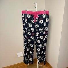 Soft Velour Like Fabric Has A Drawstring Waistband Is Approximately 19.5 Inches Across When Laying Flat Inseam Is Approximately 30 Inches Ynf 15335 Monster High Pjs, Horror Pajama Pants, Monster High Pajama Pants, Nightmare Before Christmas Pajama Pants, Skull Pajama Pants, Sleep Pants, Drawstring Waistband, Nightmare Before, Pants Color