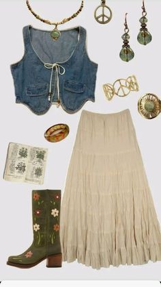 70s Fashion Style, 70s Vibes Aesthetic Outfit, Hippy Clothing Aesthetic, 1960 Hippie Fashion, 70s Fashion Skirt Outfit, 2010s Boho Fashion, 70 Outfit Ideas 70s Fashion, Old Italian Aesthetic Outfits, Led Zeppelin Aesthetic Outfit