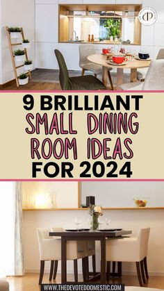 The most renowned interior designers don't want you to know these 9 BRILLIANT, space-saving & practical small dining room ideas! Steal their small dining room design secrets & take a tiny room to the next level with ease! Dining Room Design Modern Small Spaces, Small Boho Dining Room Ideas, Small Living Plus Dining Room Ideas, Small Dining Area Ideas Modern, Small Dining Room Ideas With Sliding Glass Door, Dining Room Table Small Space Target, Small Dining Room Table Oof Kotchendining Room Table, Small Apartment Dining Room Ideas, Narrow Dining Room Ideas