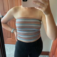 Super Cute Stripped Tube Top! Very Comfy, Never Worn, Great Condition! Smoke Free Home Casual Multicolor Stretch Tube Top, Casual Fitted Multicolor Tube Top, Casual Multicolor Fitted Tube Top, Tube Top, American Eagle Outfitters, American Eagle, Super Cute, Womens Tops, Women Shopping