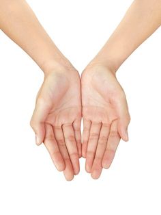 two hands reaching out towards each other