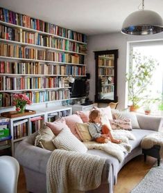 All About Books, Home Library Rooms, Weekend Mode, Inner Sanctum, Public Libraries, Bookshelves In Living Room, Home Library Design, Living Room Goals, About Books