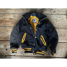 Vintage Rennoc Jacket Varsity Kids Boys 80s Medium 10-12. Throwback Outdoor Outerwear For Fall, 90s Style College Outerwear For Fall, 90s Style Fall Outerwear For College, Retro Hooded Varsity Jacket For Fall, 90s Style Varsity Jacket For College In Fall, 90s Style Hooded Outerwear For College, Vintage Black Varsity Jacket For Winter, 90s Style Winter Varsity Jacket For Streetwear, 90s Style Varsity Jacket For Winter Streetwear