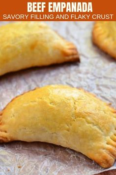 homemade beef empanada filled with savory filling and flaky crust