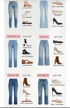 How To Wear Bootcut Jeans 2023, Jeans And Shoes, Wardrobe Consultant, Mode Tips, Types Of Jeans, Fashion Vocabulary, Quick Outfits, Fashion Capsule