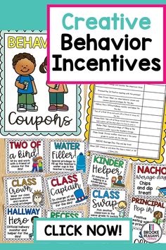 behavior activities for students to help them learn how to use the words in their classroom