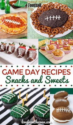 game day snacks and desserts for football fans