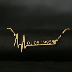 Welcome to our shop, where personalized jewelry becomes a heartfelt tribute and a cherished birthday remembrance. This custom heartbeat name necklace is a meaningful gift that beautifully combines the elements of memorial and birthday celebrations. Crafted with enduring stainless steel, this necklace ensures longevity and shines as a symbol of love and remembrance. The customizability allows you to engrave a name, a special date, or a heartfelt word, transforming it into a unique keepsake that h Personalized Jewelry For Valentine's Day Anniversary, Personalized Anniversary Necklace, Customizable Heart-shaped Necklace For Birthday, Customizable Nameplate Heart Necklace Gift, Customizable Nameplate Heart Necklace For Gift, Customizable Heart Necklace For Birthday Gift, Customized Heart-shaped Name Necklace As Gift, Customizable Heart Necklaces For Anniversary, Customized Heart-shaped Name Necklace Gift