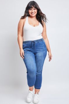 Who knew being comfy could look sooo good?! You’ll love the fit and feel of our Plus Size Loungewear Jogger. Not only is it super easy to wear, but it’s super trendy as well! Featuring an elastic waistband with drawstrings and elastic hems to adjust to your comfort and liking. These joggers are super versatile and you can choose to dress them up or down! Wear them casually with a tee or bodysuit and sneakers, or dress them up with a form-fitting top, an oversized jacket, and heels! Product Detai Trendy Joggers With Elastic Waistband For Lounging, Casual Joggers With Elastic Waistband For Leisure, Trendy Stretch Joggers For Everyday, Trendy Summer Joggers With Elastic Waistband, Trendy Stretch Joggers With Elastic Waistband, Comfortable Summer Joggers With Elastic Waistband, Casual Pull-on Joggers For Leisure, Casual Pull-on Style Joggers For Leisure, Casual Pull-on Joggers For Spring