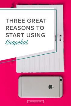 the text three great reasons to start using snapchat on an iphone and laptop