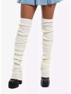 $18.90 Cute Thigh High Socks, Thigh High Socks Outfit, Cute Leg Warmers, Cute Leg, Skirt And Thigh Highs, High Socks Outfits, Dancer Legs, Thigh High Leg Warmers, Wool Leg Warmers