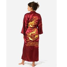 Item Type: Bathrobe Material: Silk Gender: Unisex Collar: V-Neck Sleeve Style: Regular Sleeve Length: Half Length: Ankle-Length Package Includes: 1 x Pc Size Info: Size Chest (cm / inch) Height (cm / inch) S 96 / 37.80 168-178 / 66.14-70.08 M 101 / 39.76 L 106 / 41.73 XL 112 / 44.09 178-183 / 70.08-72.05 XXL 121 / 47.64 XXXL 127 / 50.00 Chinese Silk Robe Dragon, Masque Hannya, Embroidery Kimono, Kimono Gown, Luxe Boutique, Chinese Man, Silk Robe, Long Kimono, Satin Color