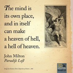 an old book with a quote from john milton on the front and back cover,