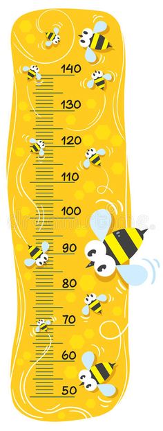 a ruler with bees on it and the time to bee royalty illustration