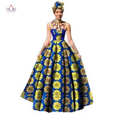 Womens African Dress Dashikis Print Ball Gown Party Dress Maxi and Strapless Women Clothing with Dress Maxi, Maxi Dress Party, African Dress, Smart Shopping, Ball Gown, Women Clothing, Ball Gowns, Party Dress, Plus Size