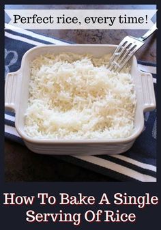 how to bake a single serving rice