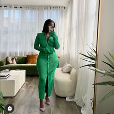 Bank On This Fit Turn Heads In This Money Green Dress. Can Be Worn Dressed Up With Heels Or Down With Sneakers. It’s Up To You Either Way It’s A Slay. Green Winter Dress With Button Closure, Green Button-up Winter Dress, Green Long Sleeve Midi Dress With Button Closure, Green Buttoned Midi Dress For Party, Green Buttoned Midi Party Dress, Green Sweater Dress Outfit, Long Bodycon Dress Outfit, Blue Lace Maxi Dress, Sweater Midi Dress