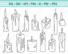 the svg dxf files for candles