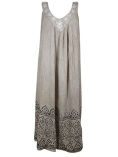 Women's Maxi Sundress, Beige Embroidered Beach Bohemian Maxi Dresses L: Elevate your summer style with our Women's Maxi Sundress. Embroidered detailing on a beautiful beige fabric exudes bohemian charm, perfect for the beach or any outdoor event. With a flattering maxi length, this dress will keep you looking effortlessly chic all day long. The embroidery, strategically placed, enhances the beauty of the dress, creating a truly unique and captivating look. Designed for the modern bohemian, the m Summer Beige Embroidered Maxi Dress, Bohemian Embroidered Linen Maxi Dress, Beige Embroidered Beach Dress, Beige Floral Embroidered Maxi Dress For Beach, Embroidered Beige Beach Dress, Beach Floral Embroidered Maxi Sundress, Summer Beach Embroidered Sundress, Embroidered Summer Sundress For Vacation, Beach Sundress With Floral Embroidery