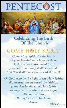 an image of the birth of jesus in pentecostt with text below it