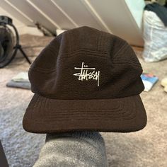 Brand New With Tags. One Size, But I’d Say It Runs On The Small-Medium Head Size. More Like An Off Black/Deep Brown Color Winter 5-panel Baseball Cap For Streetwear, Brown 5-panel Winter Hat, Casual 5-panel Winter Hat, Sporty Winter Baseball Cap For Streetwear, Stussy Hat, Stussy Bucket Hat, Brown Bucket Hat, Streetwear Hats, Corduroy Bucket Hat