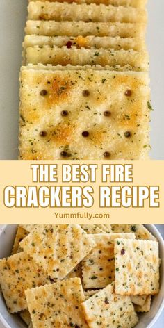 Transform bland-tasting saltine crackers into perfectly-seasoned, spicy, no-bake Fire Crackers! You will love how amazing they taste and how they will elevate any dip or charcuterie board for your next get-together. All you need is ranch dressing, avocado oil, garlic powder, and crushed red pepper flakes. No cooking is required! Ranch Crackers Recipe, Fire Crackers Recipe, New Appetizers, Saltine Cracker Recipes, Spicy Crackers, Ranch Crackers, Homemade Crackers Recipe, Seasoned Crackers, Finger Food Recipes