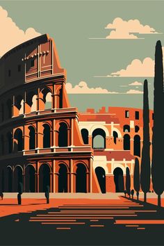 an illustration of the colossion in rome, italy