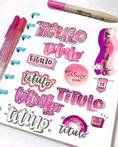 a notebook with some writing on it next to two markers and a marker pen that says, missy art