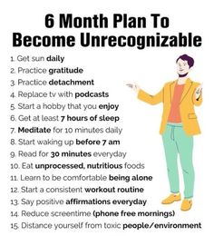 Becoming Unrecognizable, Become Unrecognizable In 6 Months, How To Become Unrecognizable In A Month, How To Be Unrecognizable, 6 Months Plan, 6 Month Plan, Successful Motivation, How To Become Successful