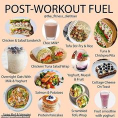 After Workout Food, Healthy High Protein Meals, Resep Diet, Post Workout Snacks, Gym Food, Makanan Diet