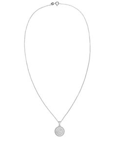 Elevate your style with our stunning 1/4 ct. t.w. diamond round pendant necklace. Crafted with care, this classic piece exudes elegance and sophistication, adding a touch of glamour to any ensemble. The round diamonds, set in sterling silver, sparkle with brilliance, captivating attention and admiration. Whether worn for a special occasion or as an everyday accessory, this pendant necklace is sure to make a statement. Imagine the confidence and grace you'll feel as you wear this necklace, knowin Silver Diamond Necklace With Oval Pendant, Elegant Silver Diamond Initial Pendant Necklace, Elegant Silver Diamond Necklace With Initial Pendant, Silver Solitaire Necklace With Single Cut Diamonds, White Gold Cubic Zirconia Initial Pendant Necklace, Silver Round Diamond Necklace With Halo Setting, Silver Round Diamond Necklace With Halo, White Gold Initial Pendant Necklace With Cubic Zirconia, Sterling Silver Brilliant Cut Oval Pendant Diamond Necklace