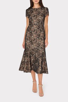 Relish in this Fall’s take on our signature floral embroidered dress—a mix of sultry beige covered in black florals that serve as a mesh overlay atop a short sleeve, curve-hugging silhouette that falls to a chic midi-length hemline. Mesh Embroidered Dress, Floral Embroidered Dress, Cocktail Evening Dresses, Maxi Dress Cocktail, Mesh Overlay, Swimsuit Cover Ups, Relish, Sweater And Shorts, Embroidered Dress