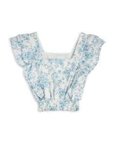 Aqua Girls' Cotton Printed Fluter Sleeve Top, Little Kid, Big Kid - 100% Exclusive Playful Cotton Unicorn Print Top, Spring Scents, Wedding Flats, Evening Wedding, Spring Jackets, Beauty Awards, Feminine Design, Spring Trends, Spring Dresses