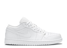 Air Jordan 1 Low 'Triple White' - Air Jordan - 553558 130 - white/white/white | Flight Club Jordan 1 Low Triple White, Sneaker Displays, Sneakers Box, Kobe Shoes, Jordan Model, Nike Air Jordan 1 Low, Flight Club, Jordan 11 Retro Low, Sneaker Stores