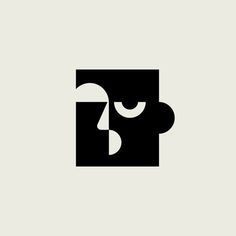 an abstract black and white logo with the letter p in it's middle corner