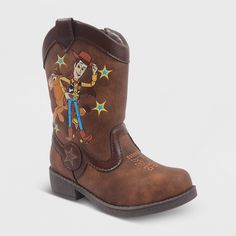 Vintage Boy Clothes, Toy Story 2nd Birthday Boys, No Heel Boots, Little Cowboy, Disney Shoes, Woody Toy Story, Toddler Boots, Second Birthday, Cute Boots