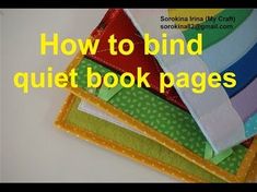 how to bind quiet book pages